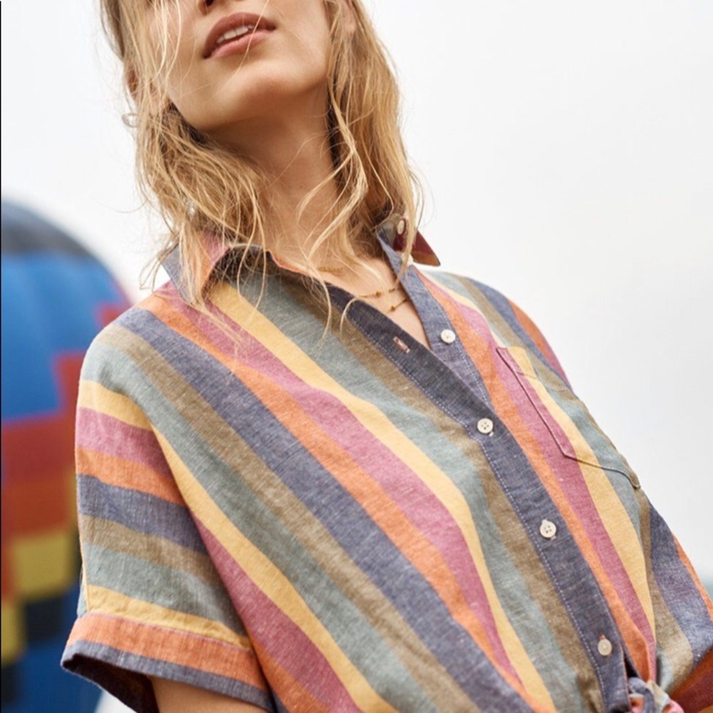 Madewell striped button down